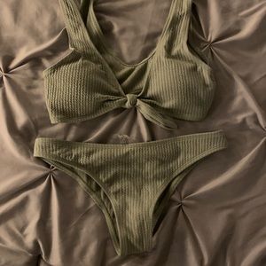 Sage Green Swim Top and Bottom